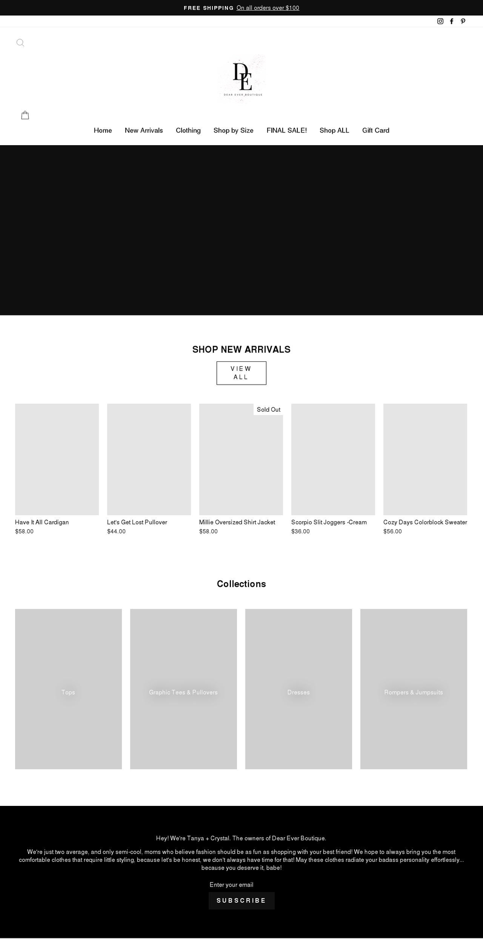 dearever.com shopify website screenshot