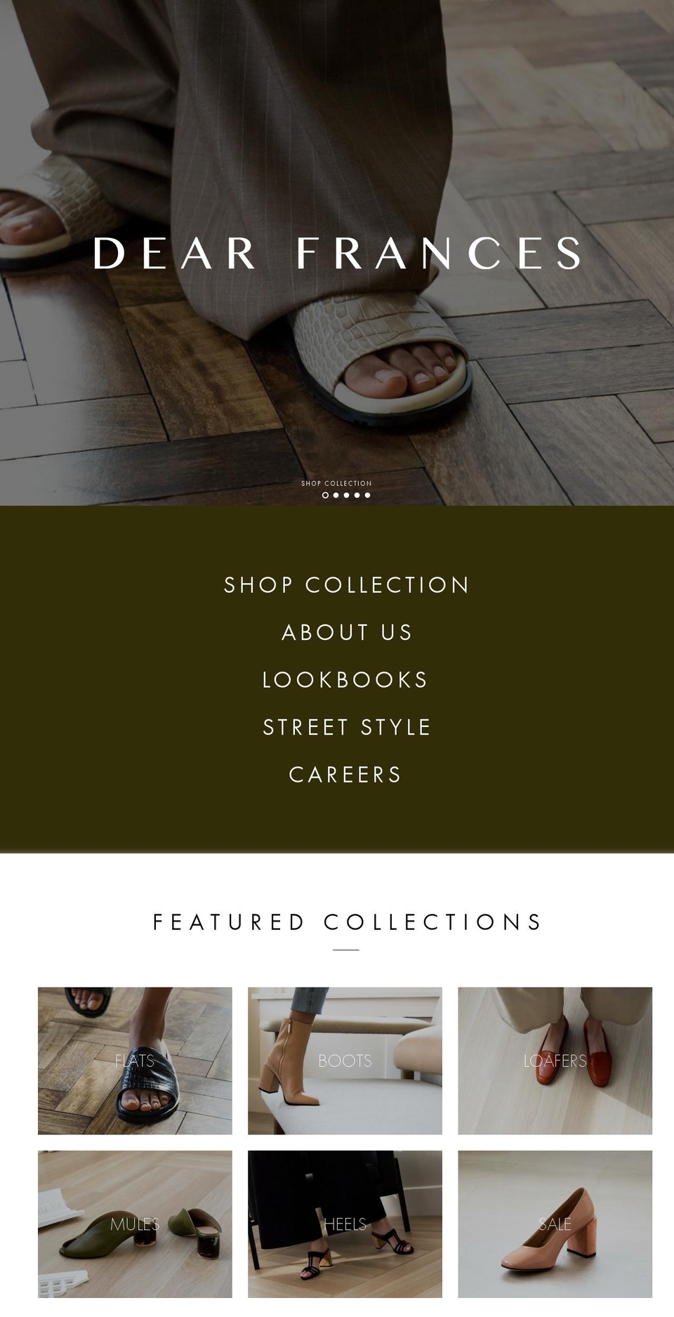 dearfrances.org shopify website screenshot