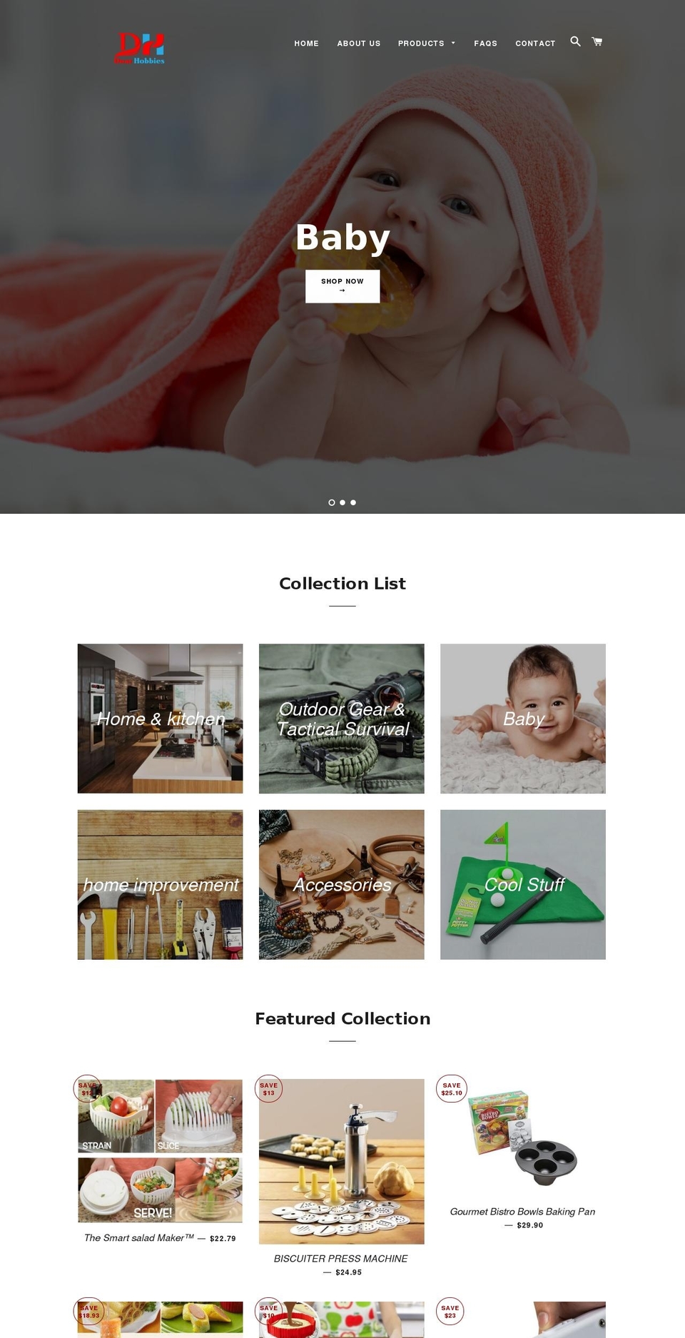 dearhobbies.com shopify website screenshot