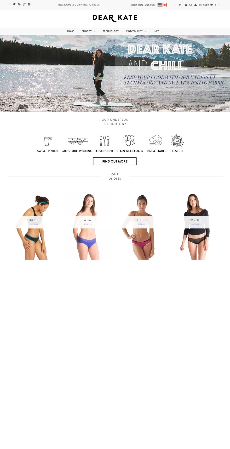 dearkate.com shopify website screenshot