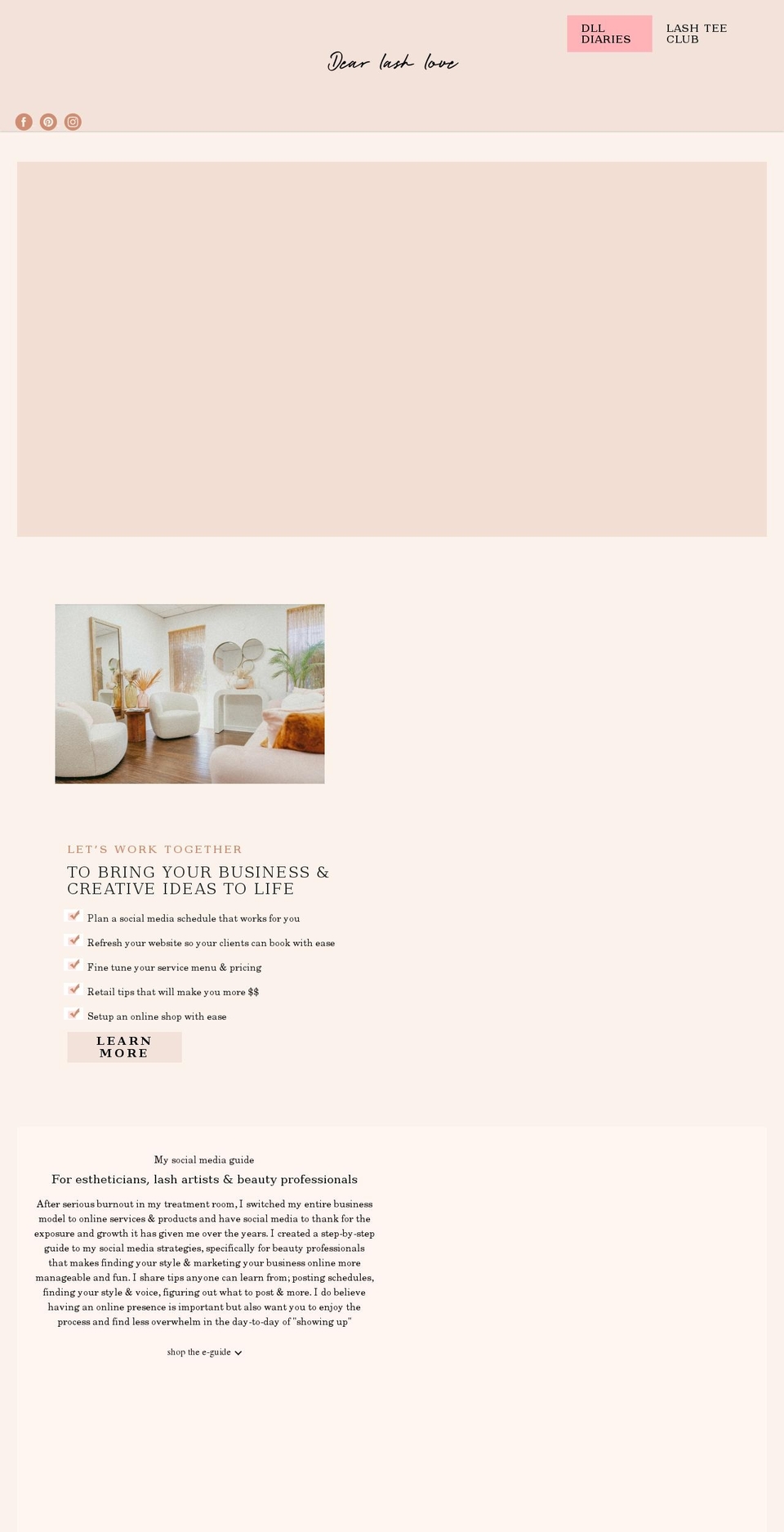 dearlashlove.com — Shopify storefront screenshot