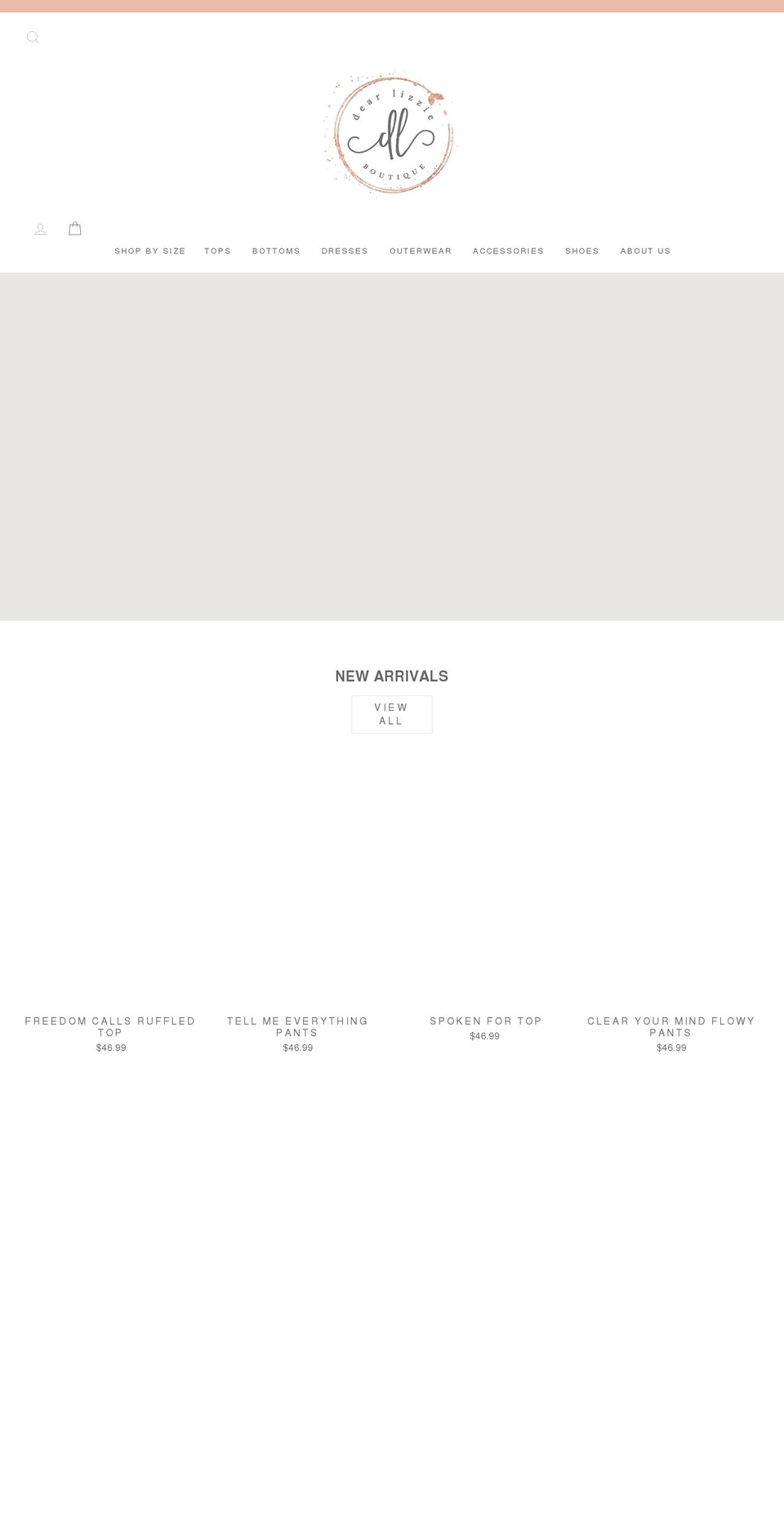 dearlizzieboutique.com — Shopify storefront screenshot