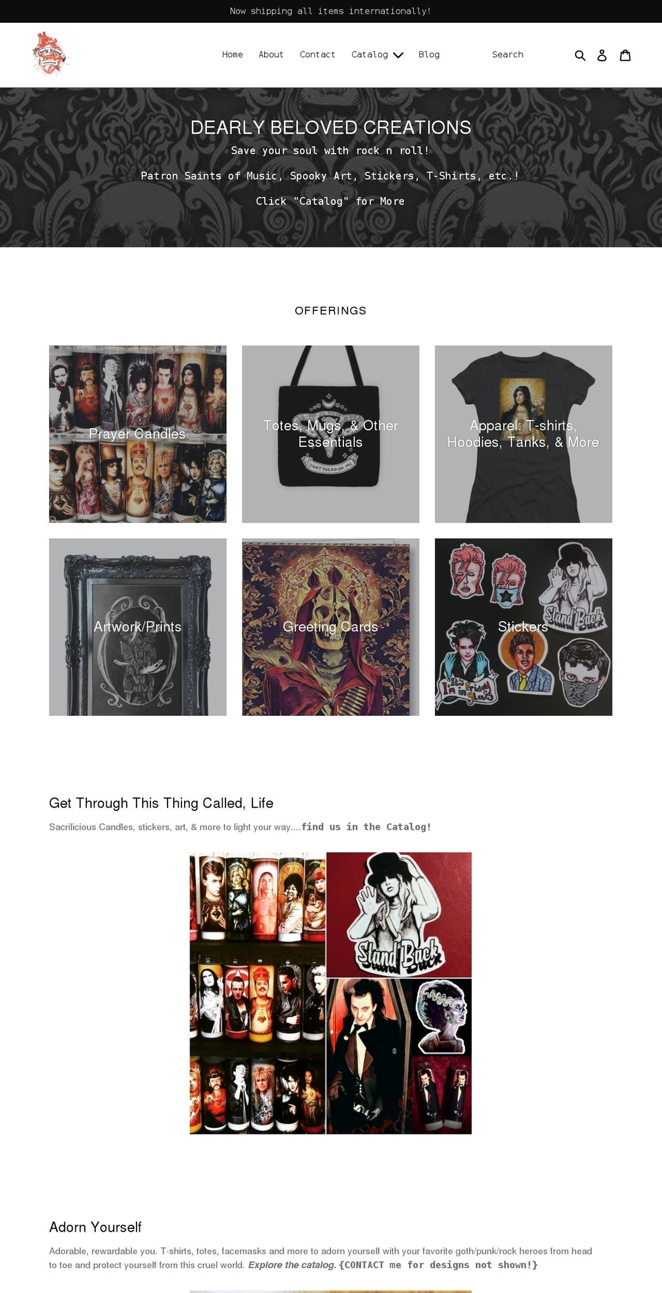dearly-beloved-creations.com — Shopify storefront screenshot