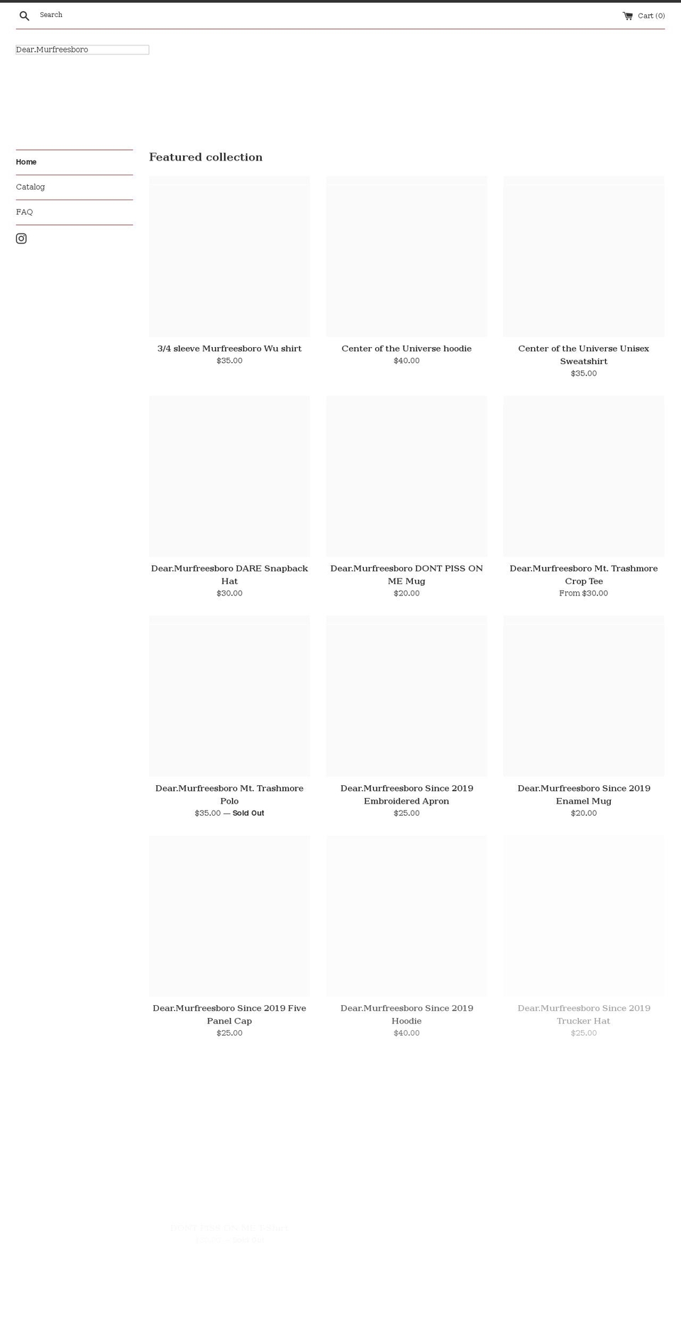 dearmurfreesboro.com shopify website screenshot