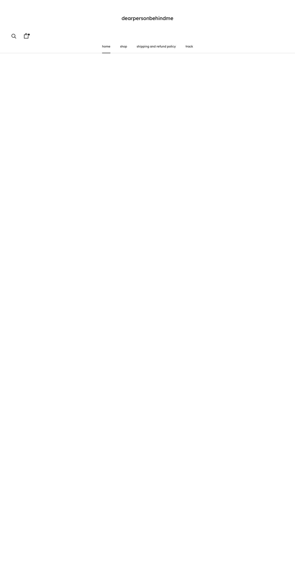 dearpersonbehindme.com shopify website screenshot