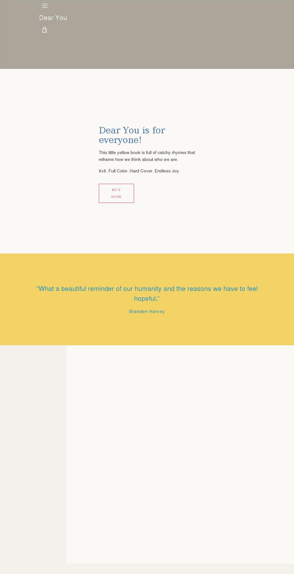 dearyoubook.com shopify website screenshot