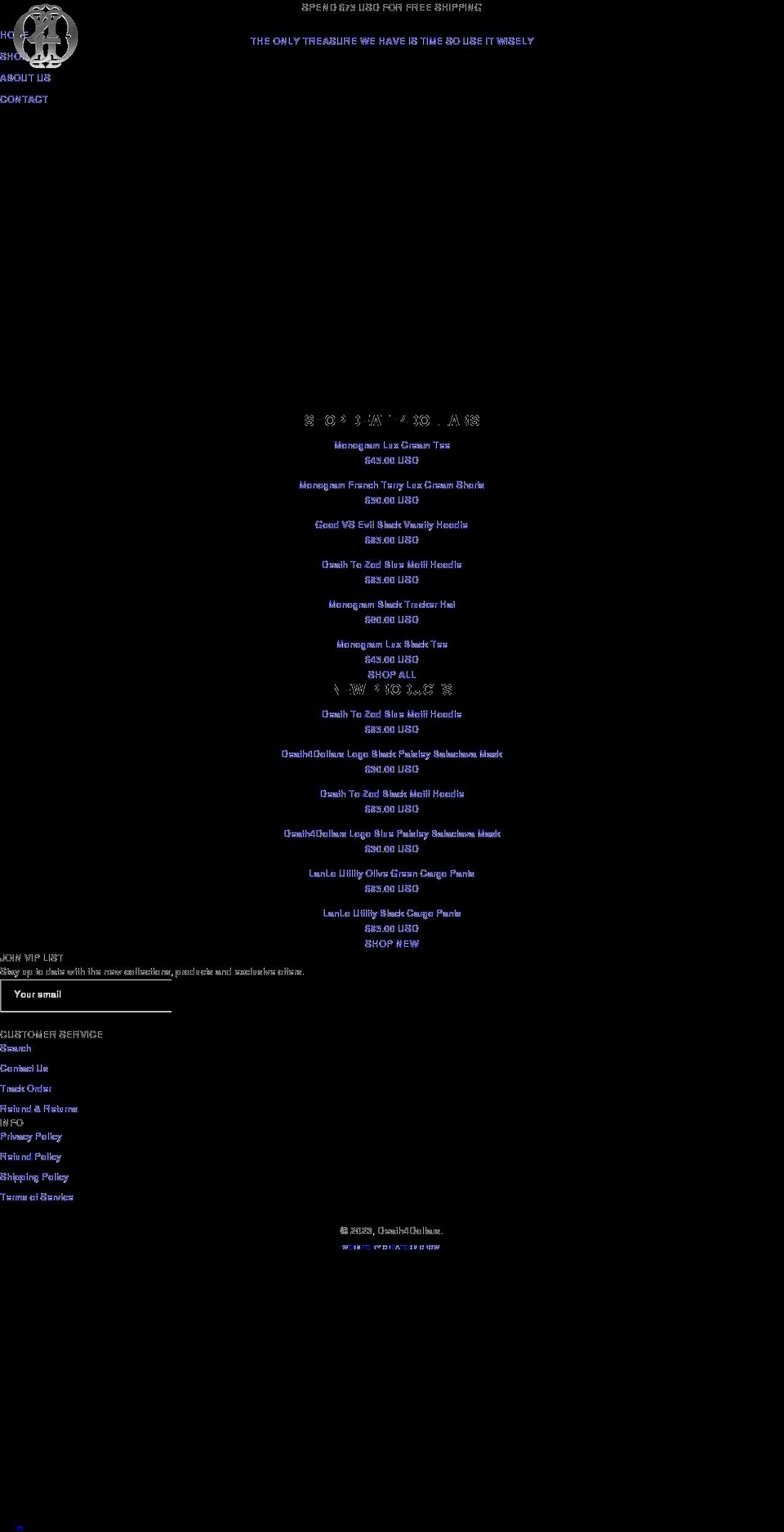 death4dollars.com shopify website screenshot