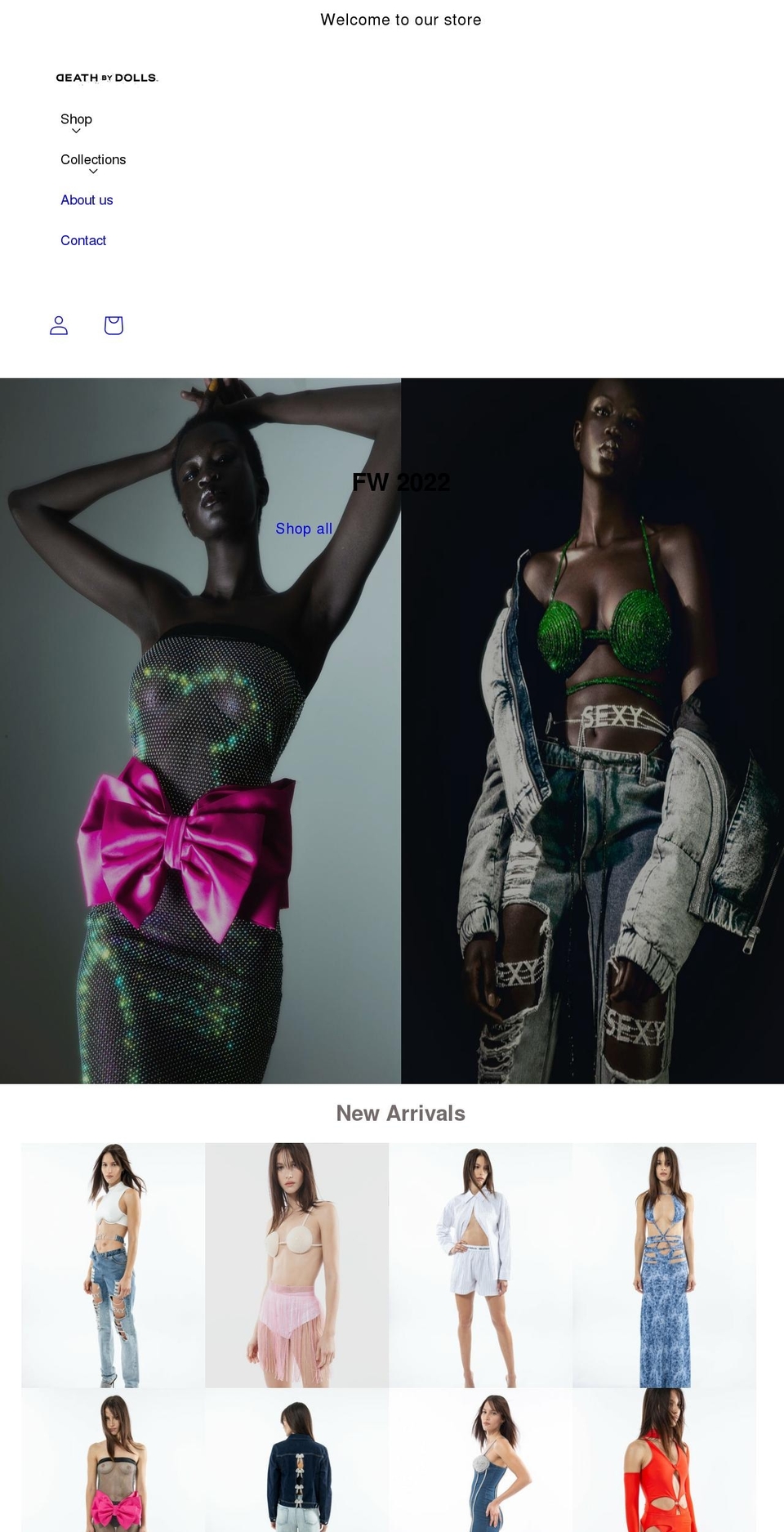 deathbydolls.com shopify website screenshot