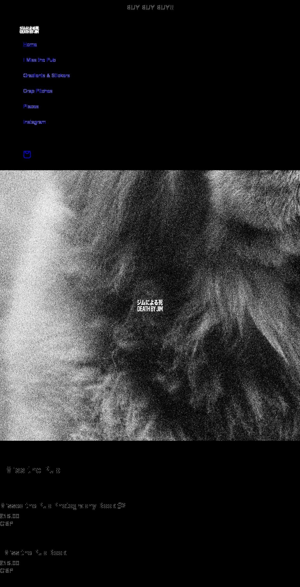 deathbyjim.com shopify website screenshot