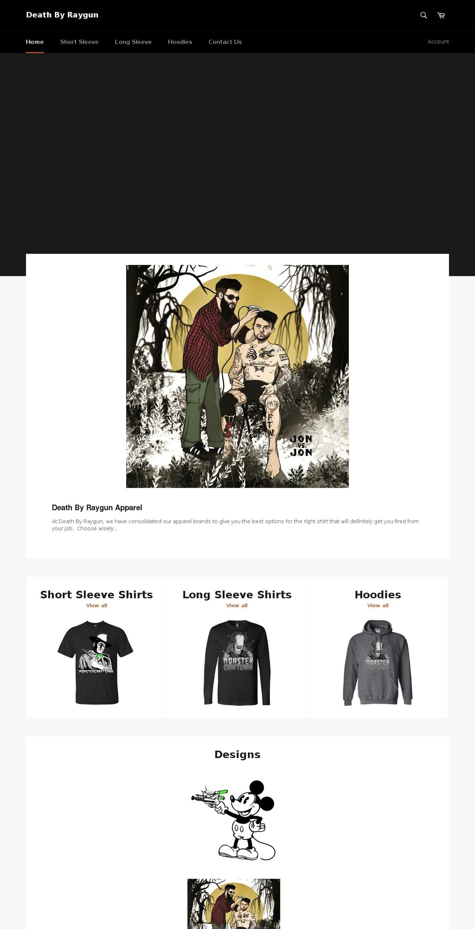 deathbyraygun.com — Shopify storefront screenshot