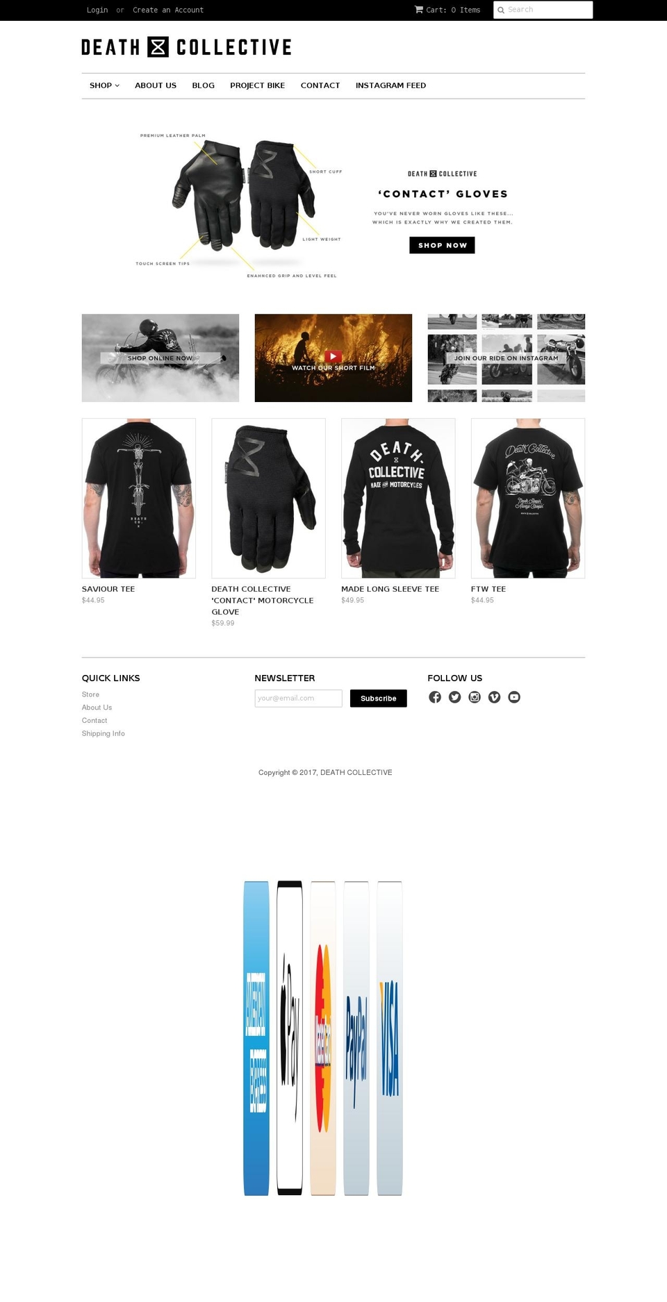 deathcollective.com shopify website screenshot