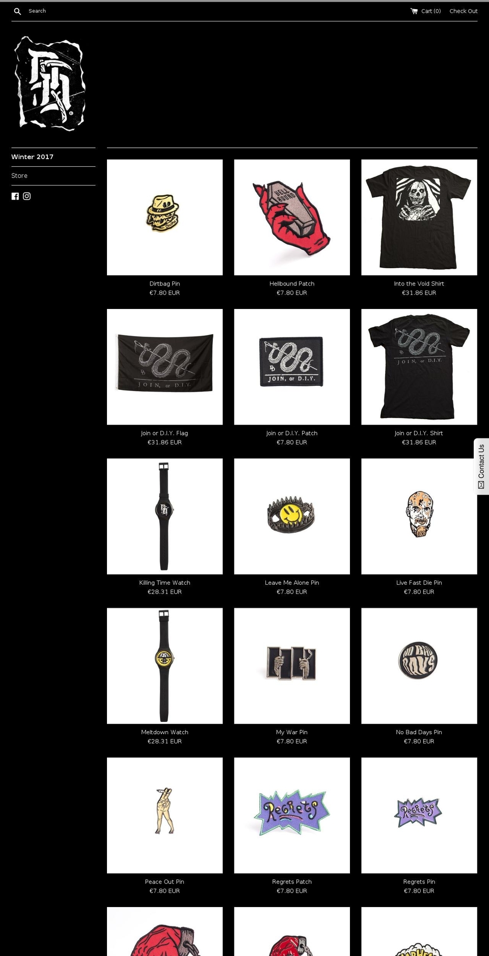 deathdealers.co shopify website screenshot