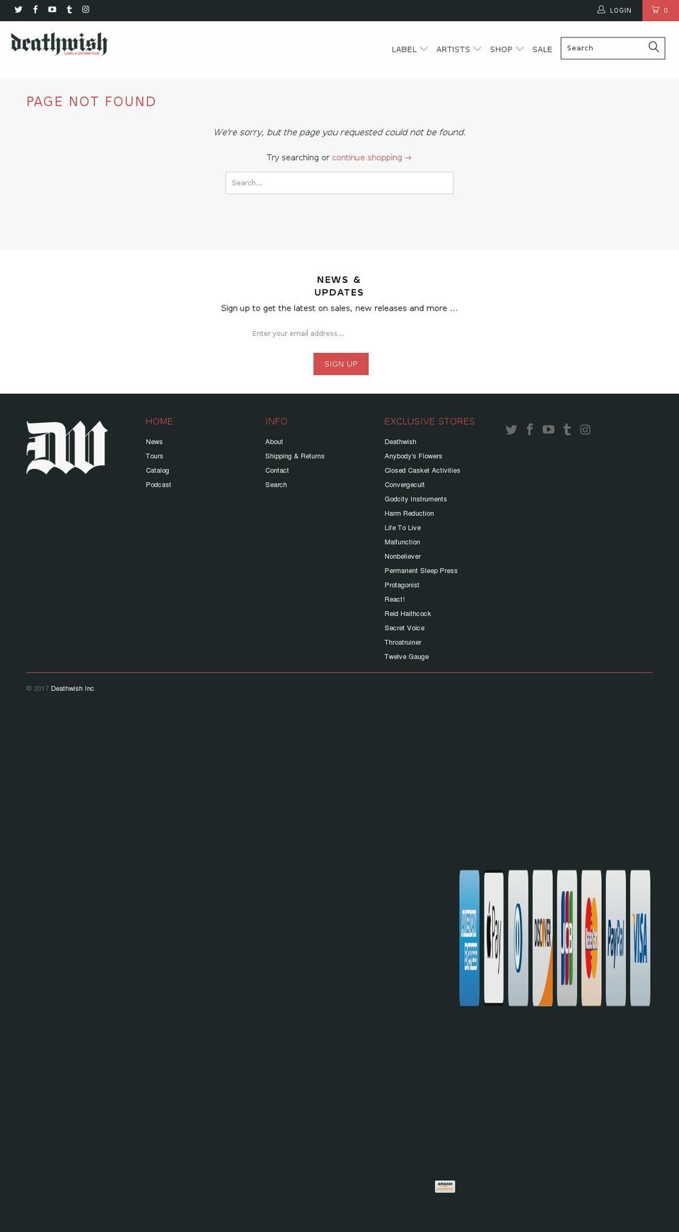 Turbo (11\/8\/16) Shopify theme site example deathwishdistro.com