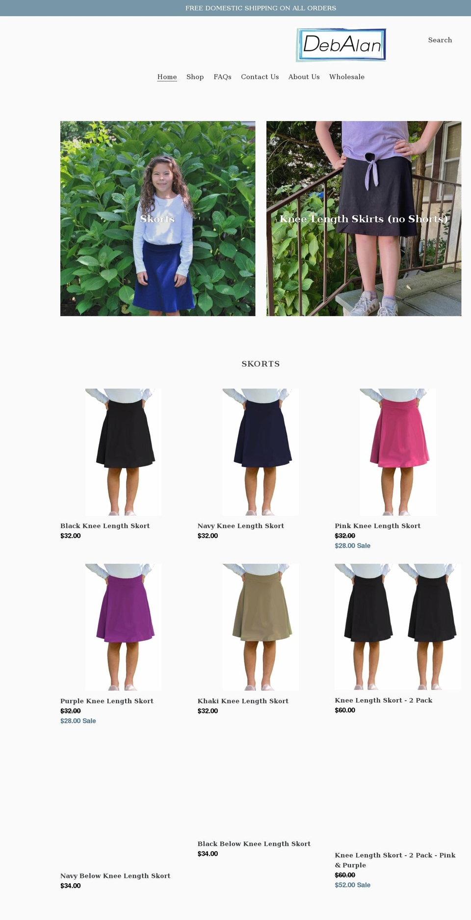debalandesigns.com shopify website screenshot