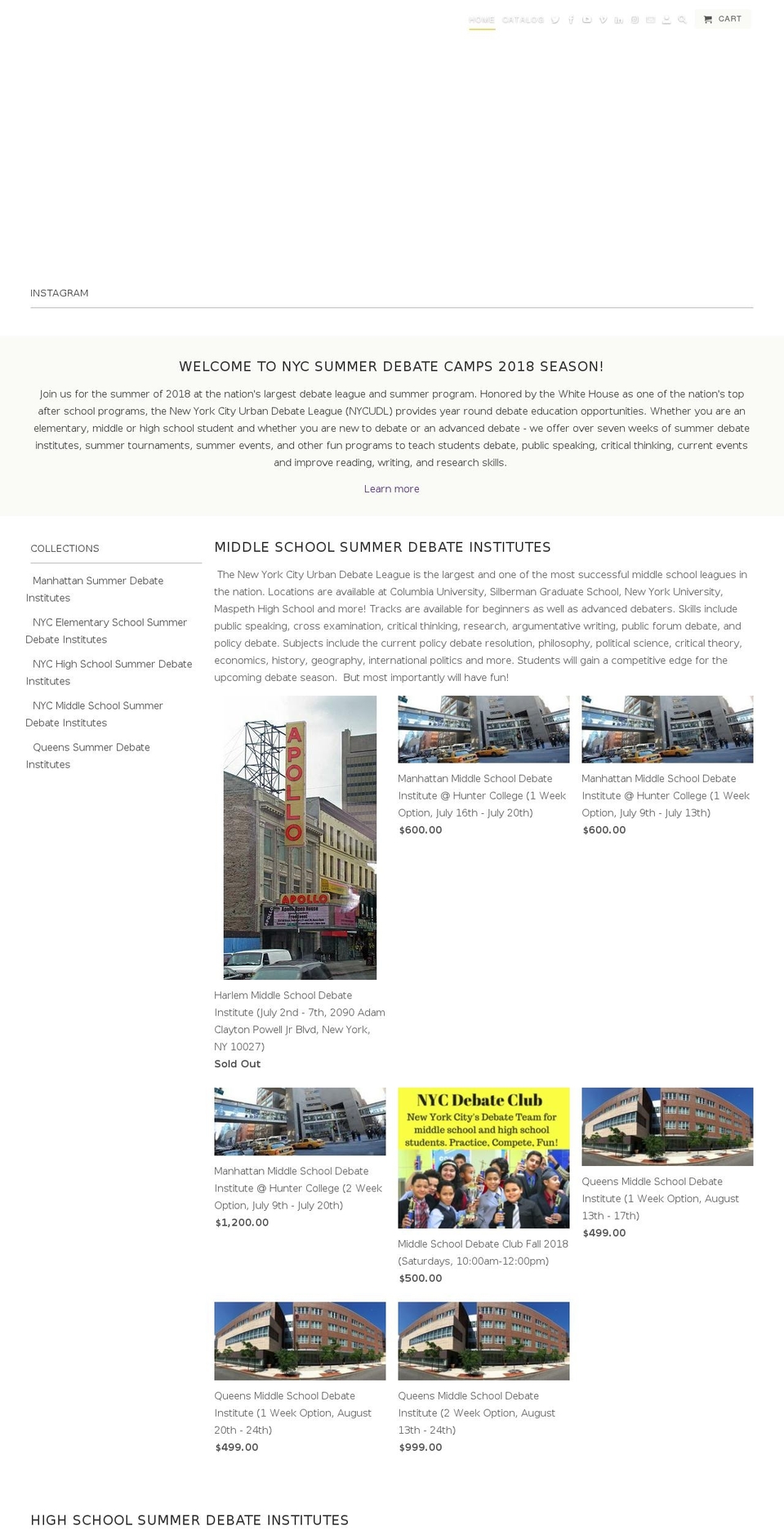 debatestore.com — Shopify storefront screenshot