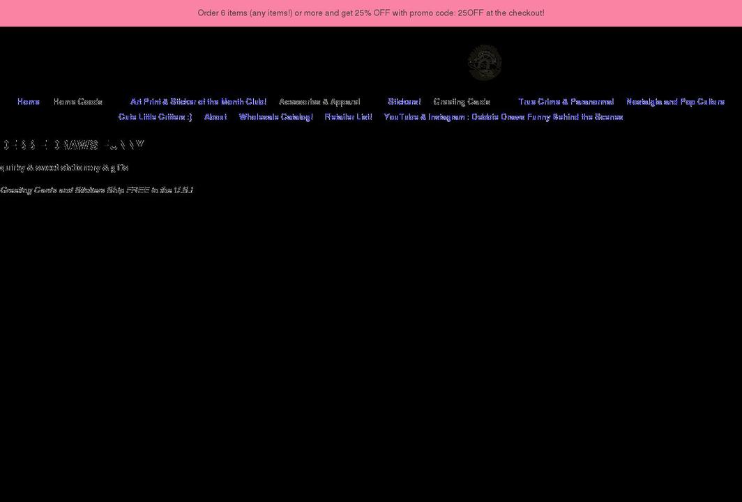 debbiedrawsfunny.com shopify website screenshot