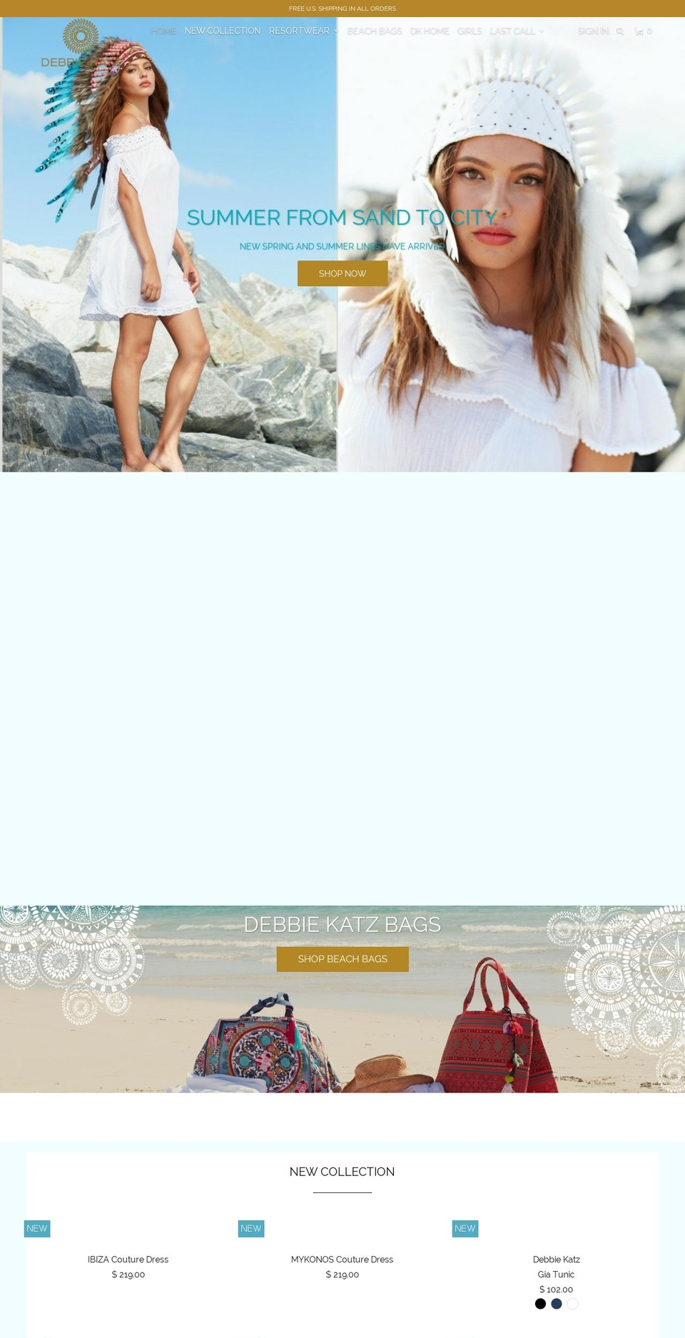 debbiekatzsouthbeach.com shopify website screenshot