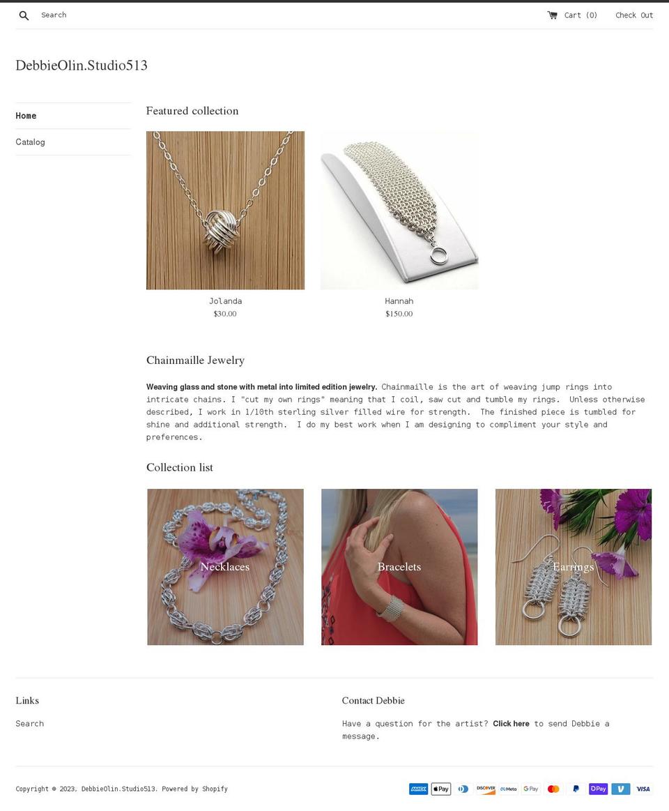 debbieolin-studio513.myshopify.com shopify website screenshot