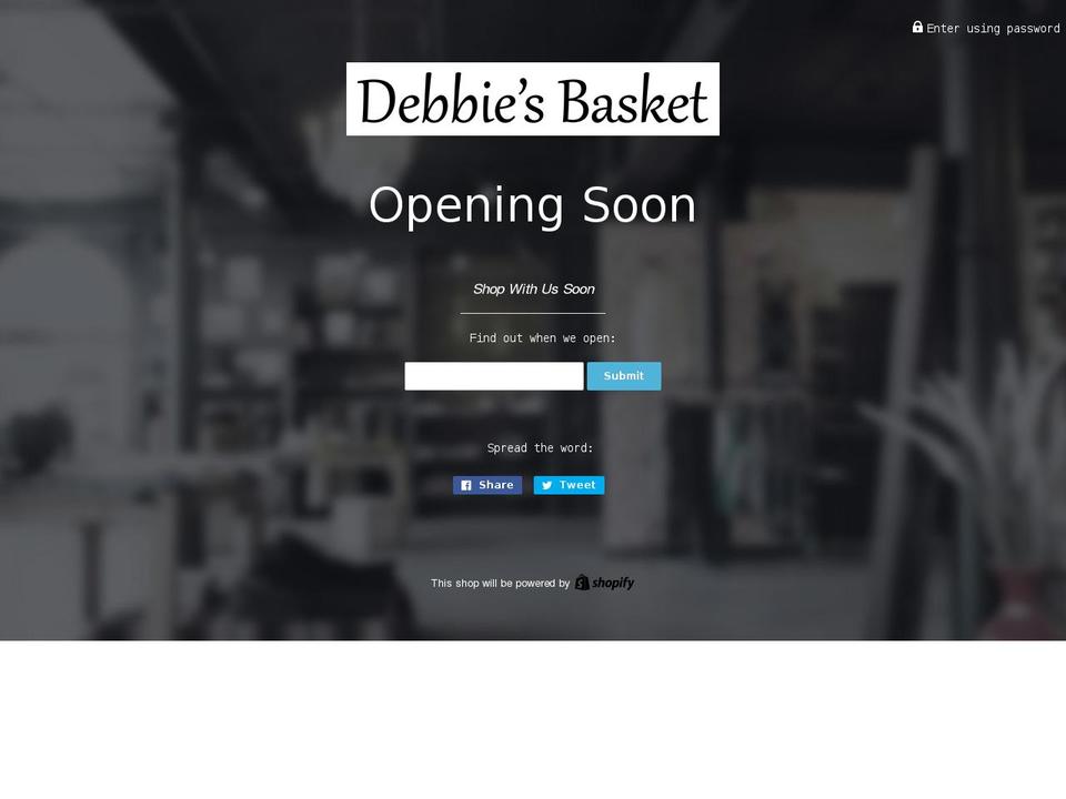 debbiesbasket.com shopify website screenshot