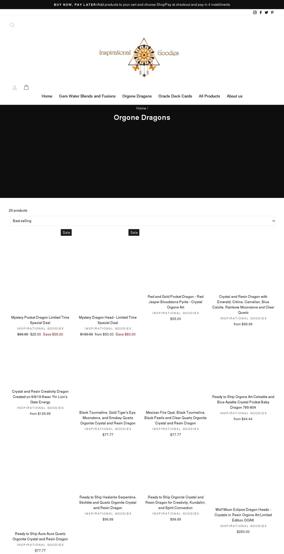 debbiesdragons.com — Shopify storefront screenshot