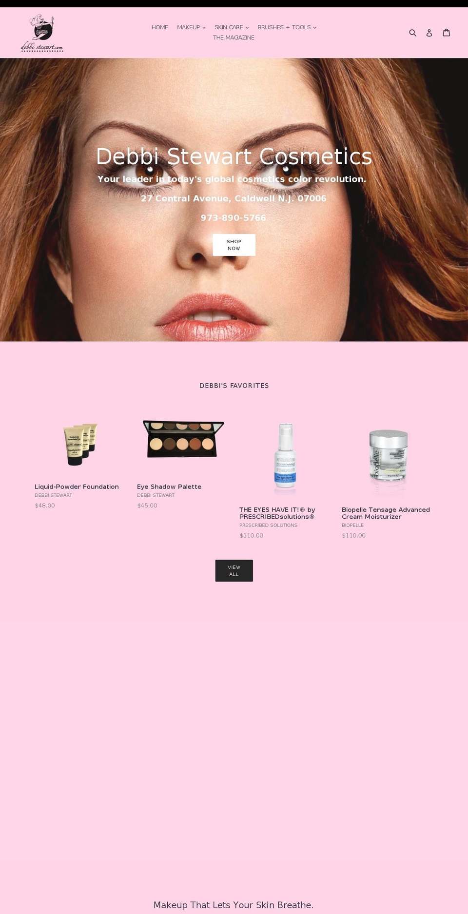debbiestewart.com — Shopify storefront screenshot