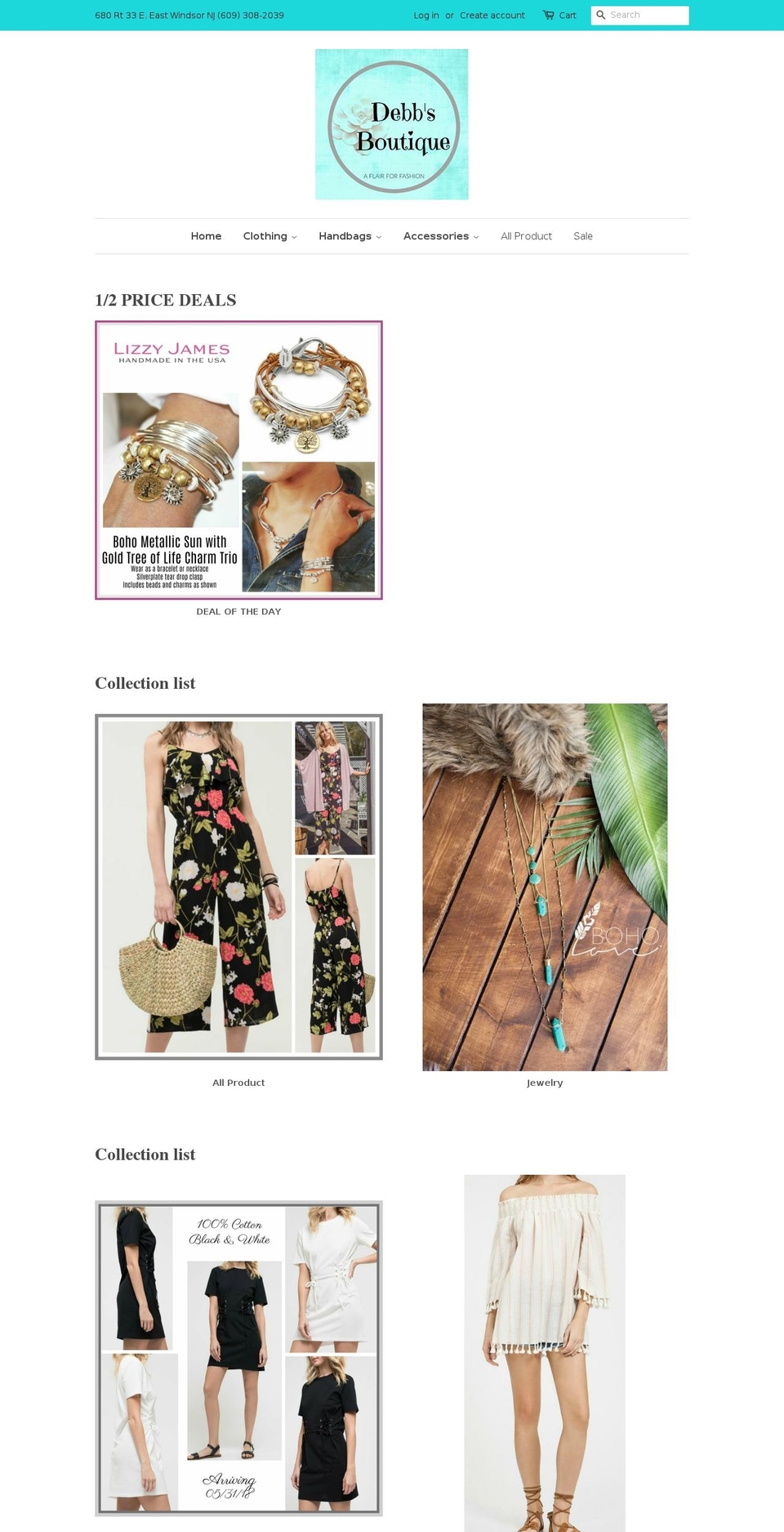 debbsboutique.com — Shopify storefront screenshot