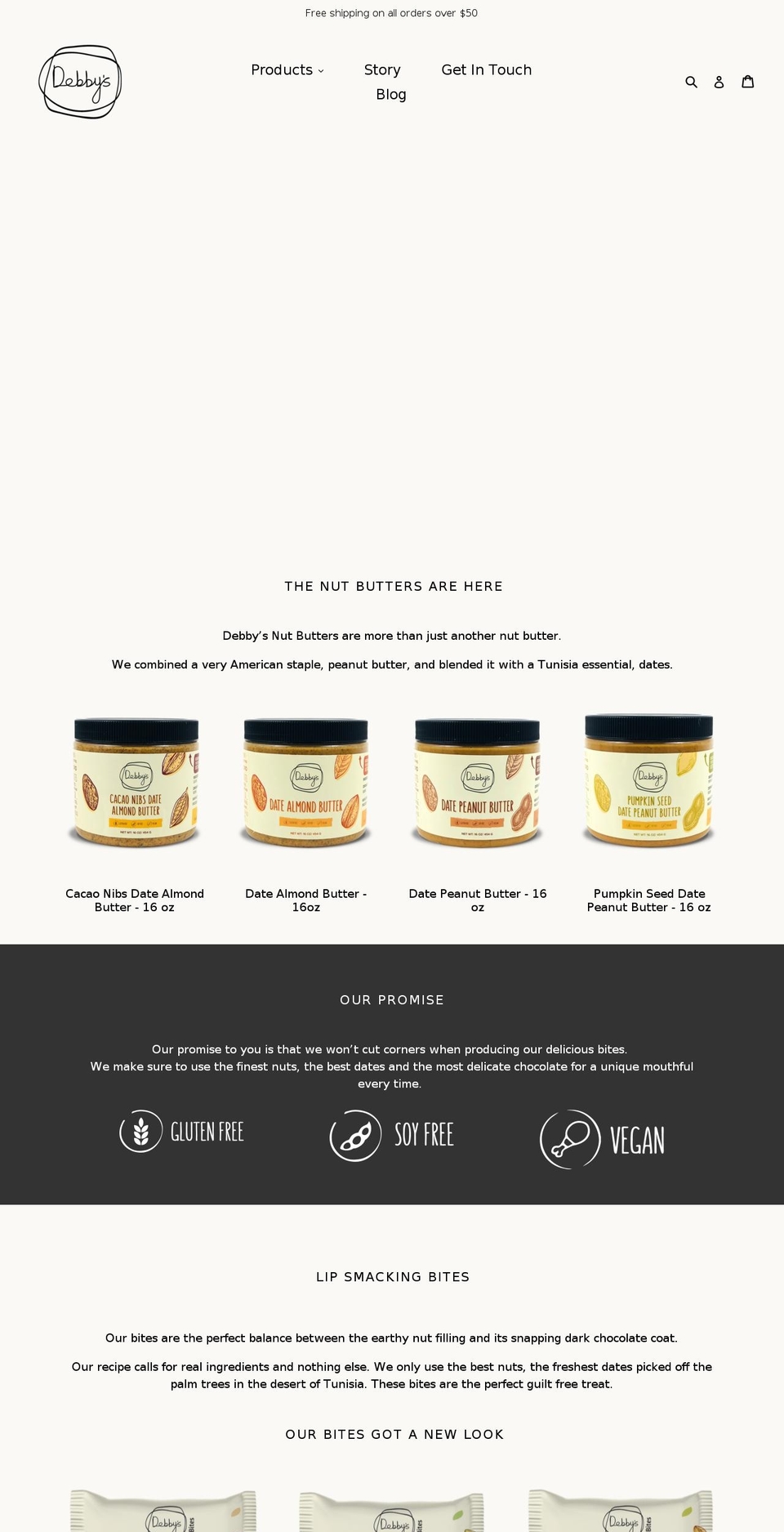 debbysbites.com — Shopify storefront screenshot