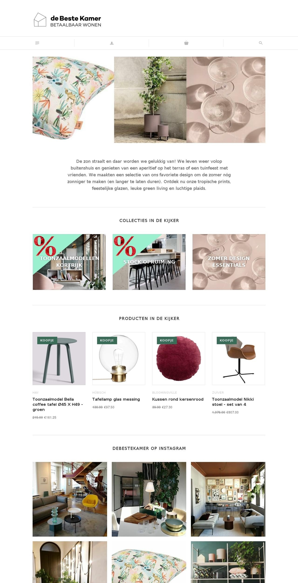 debestekamer.be shopify website screenshot