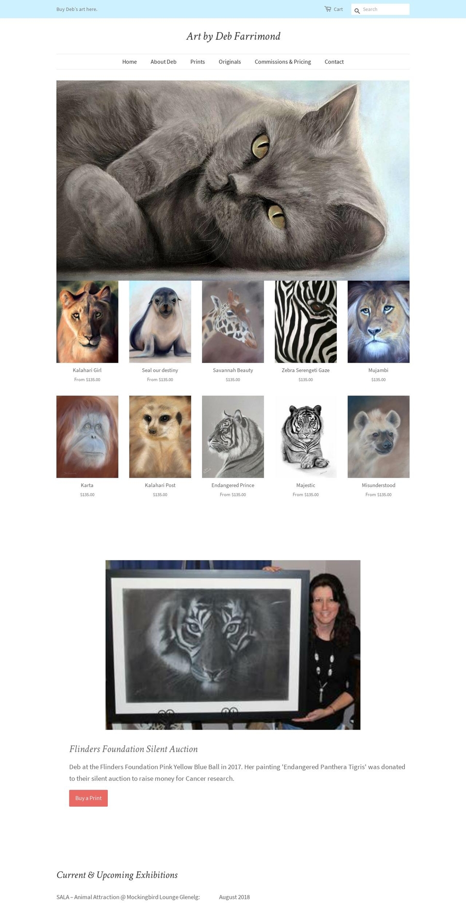 debfarrimondart.com — Shopify storefront screenshot