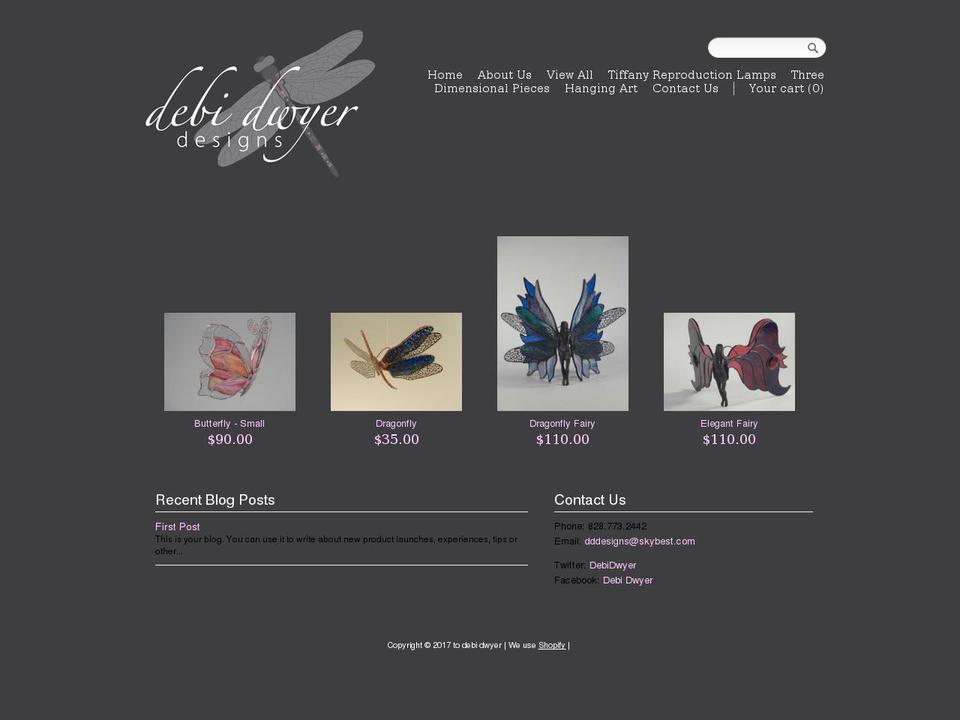 debidwyer.com shopify website screenshot