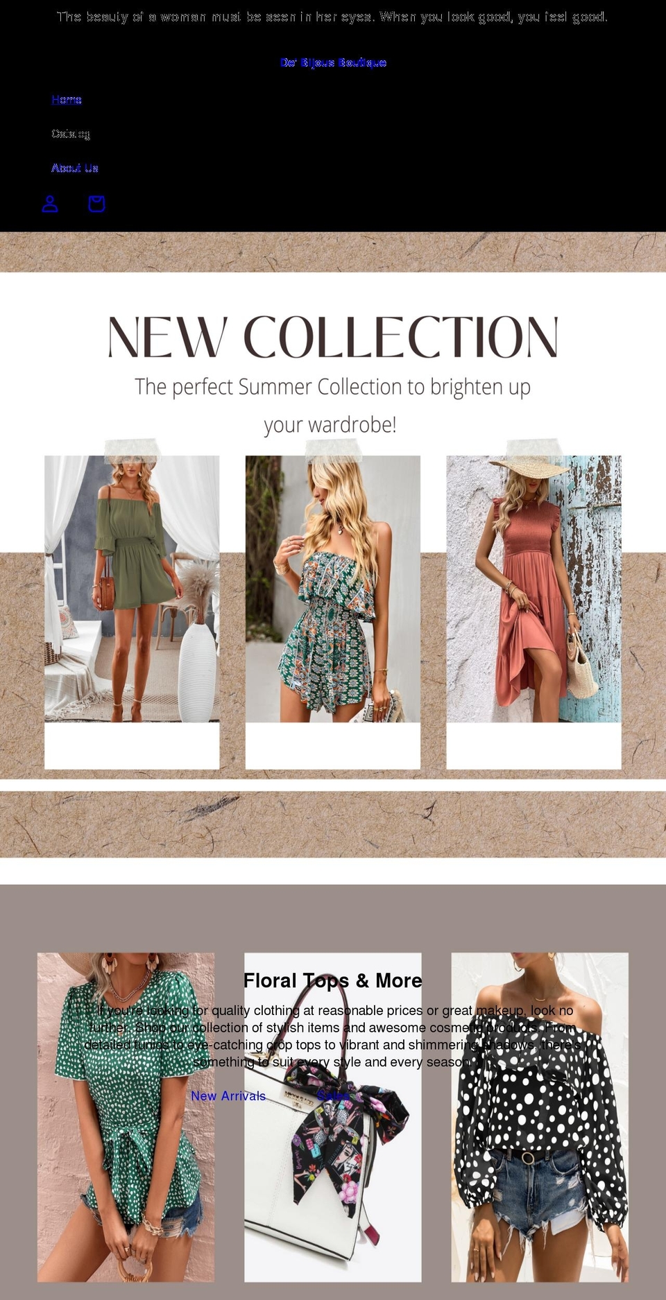 debijous-boutique.com shopify website screenshot