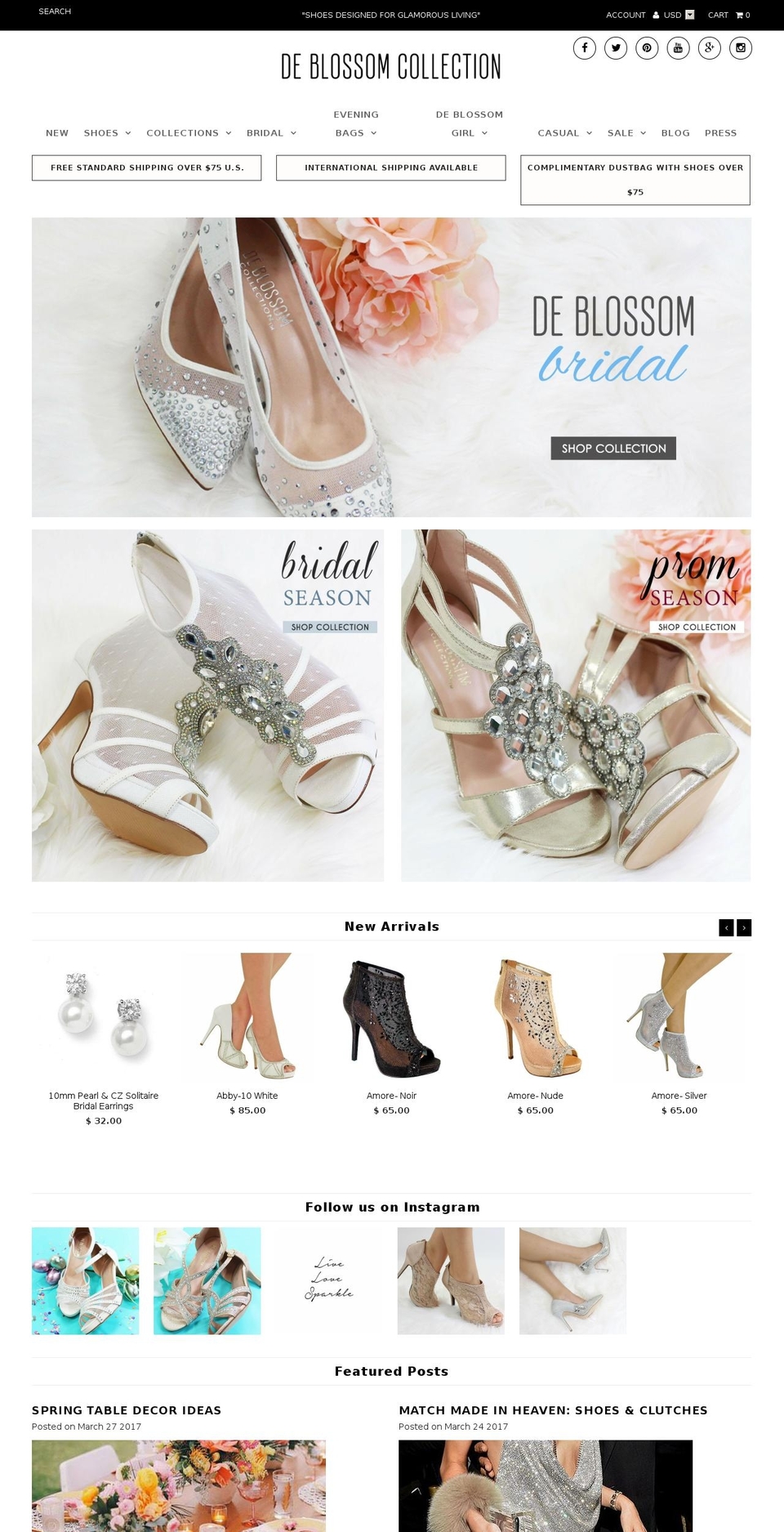 deblossomcollection.com shopify website screenshot