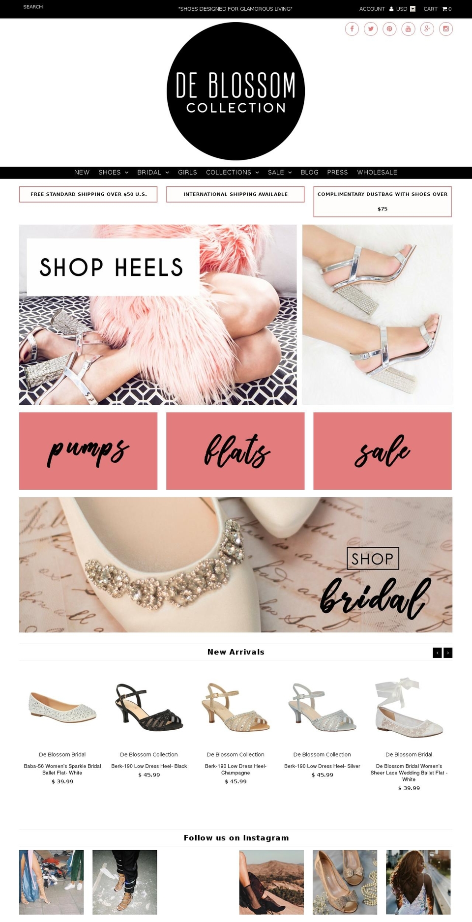 deblossomcollections.com — Shopify storefront screenshot