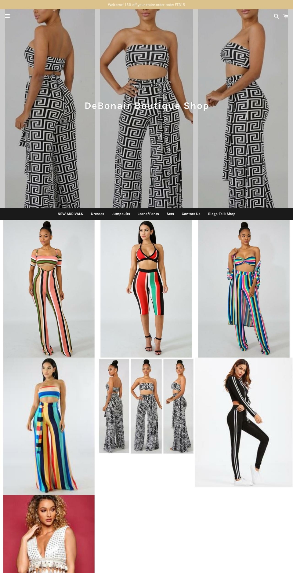 debonairboutiqueshop.com — Shopify storefront screenshot