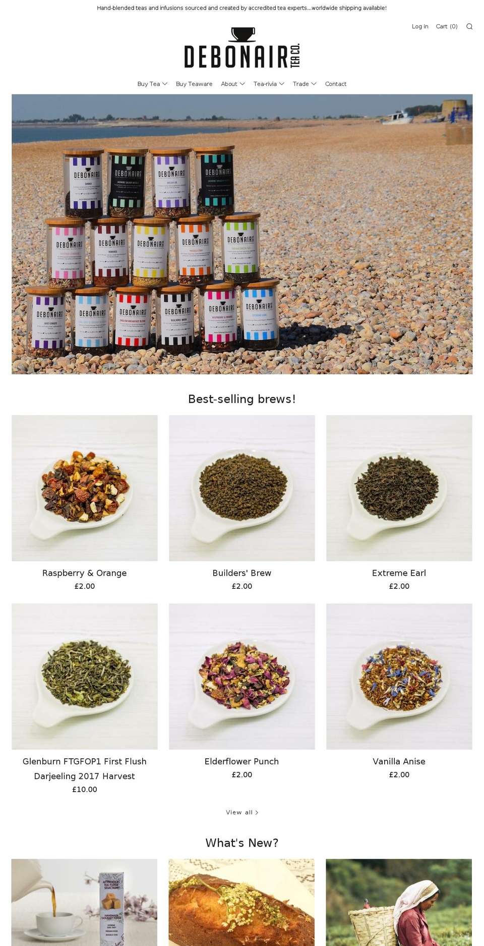 debonairtea.co.uk shopify website screenshot