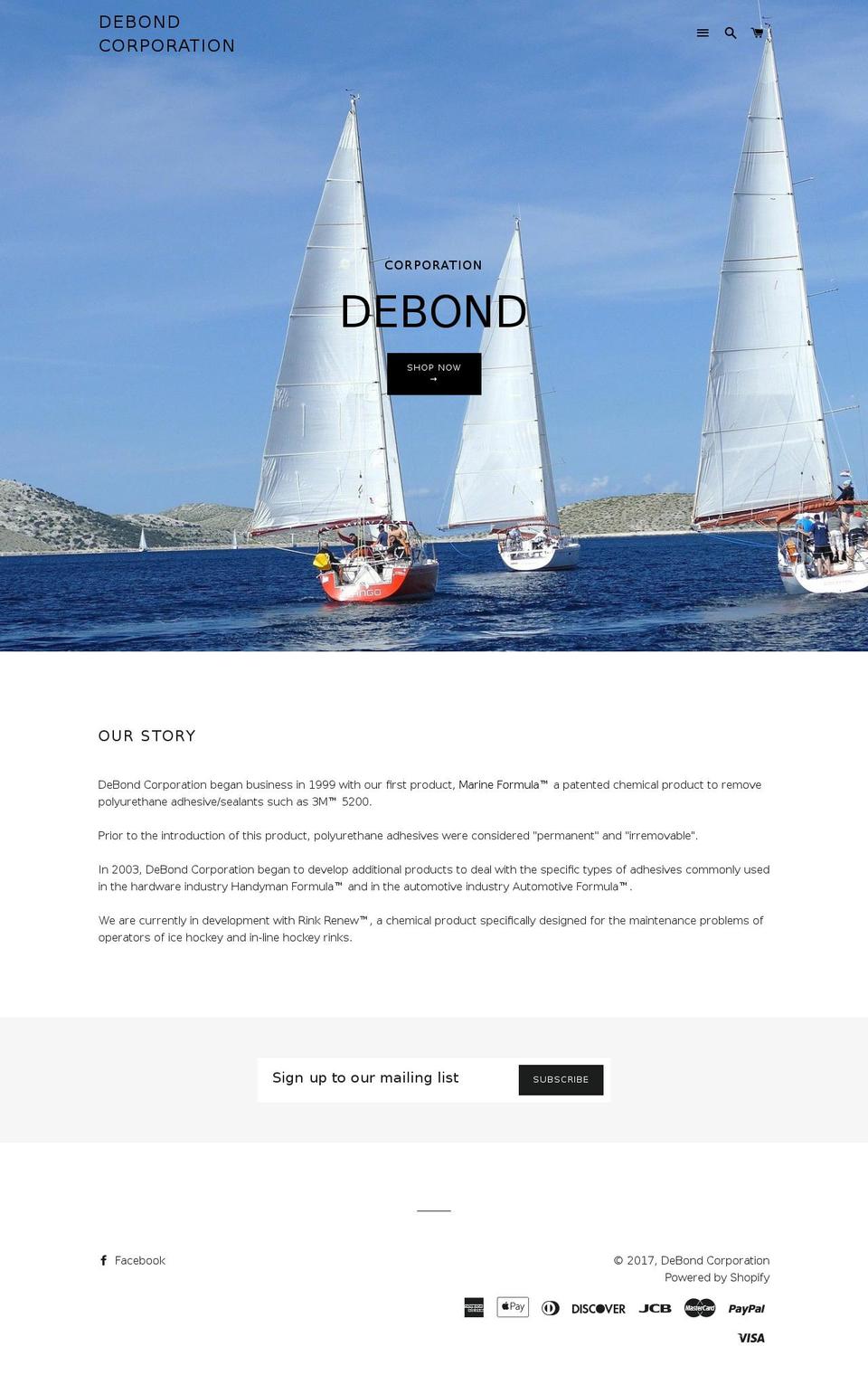 debondit.com shopify website screenshot