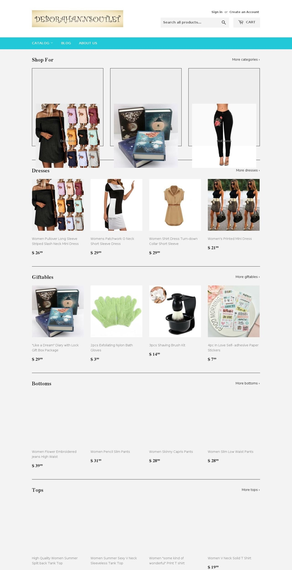 deborahannsoutlet.net shopify website screenshot