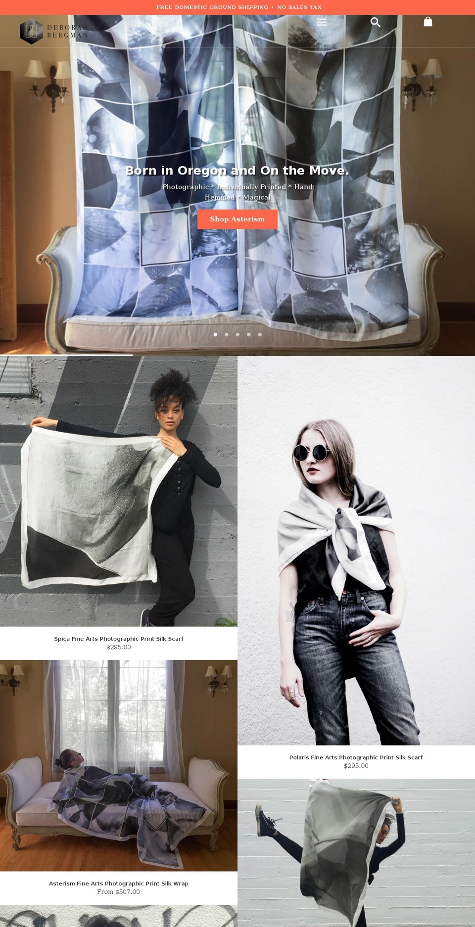 deborahbergmandesign.com shopify website screenshot