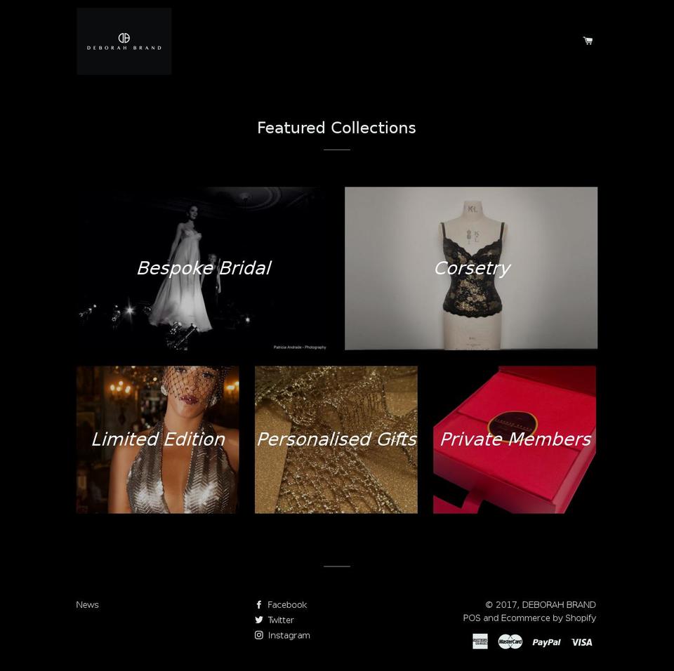 deborahbrand.co.uk shopify website screenshot