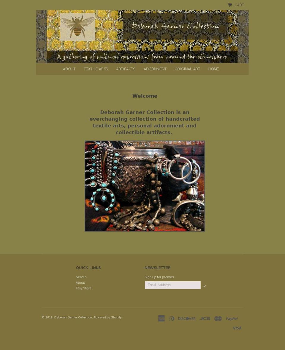 deborahgarnercollection.com shopify website screenshot