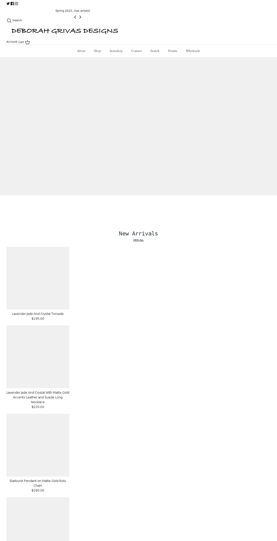 deborahgrivasdesigns.com shopify website screenshot