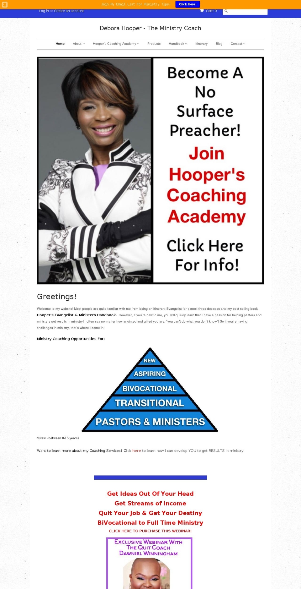 deborahooper.com shopify website screenshot