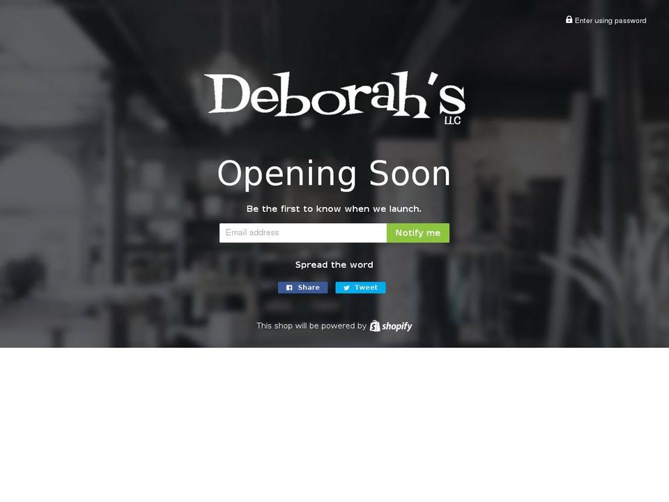 deborahsllc.com shopify website screenshot