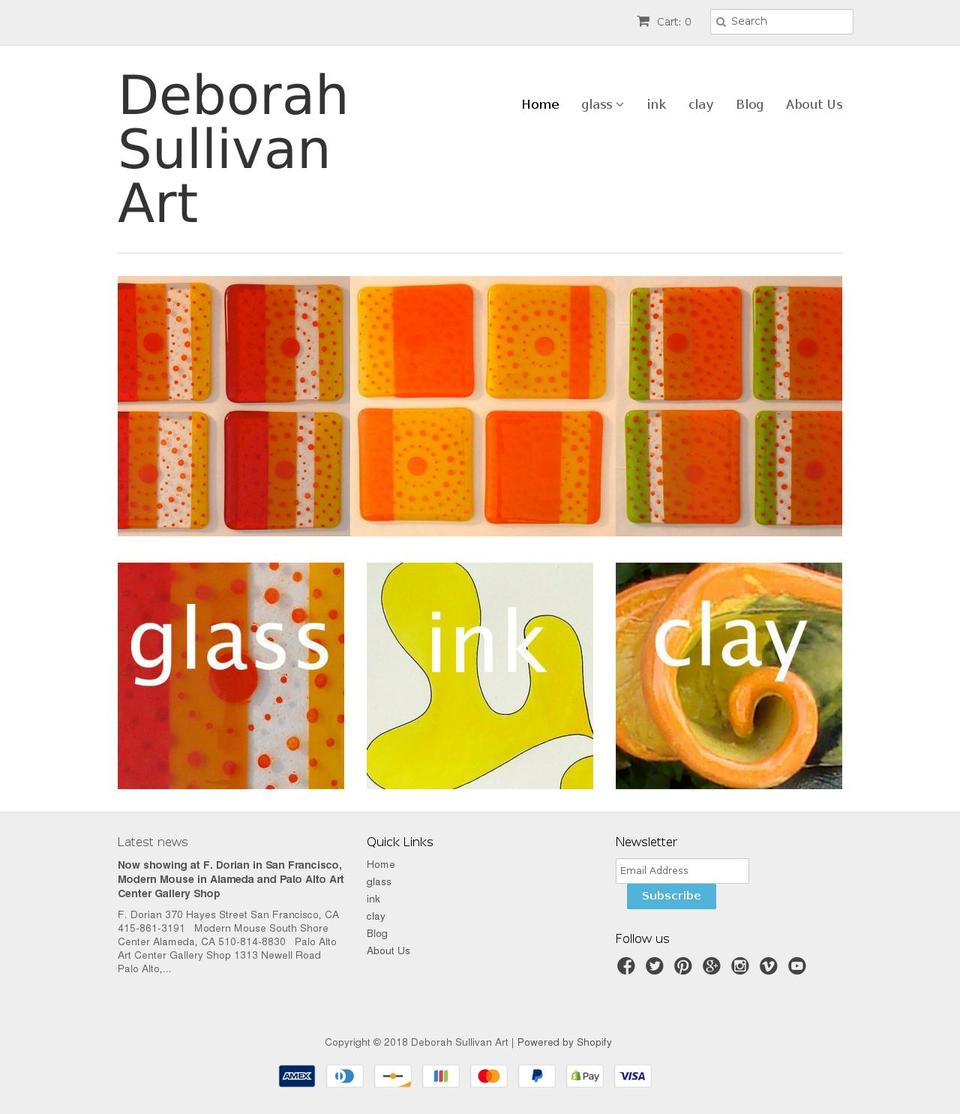 deborahsullivanart.com — Shopify storefront screenshot
