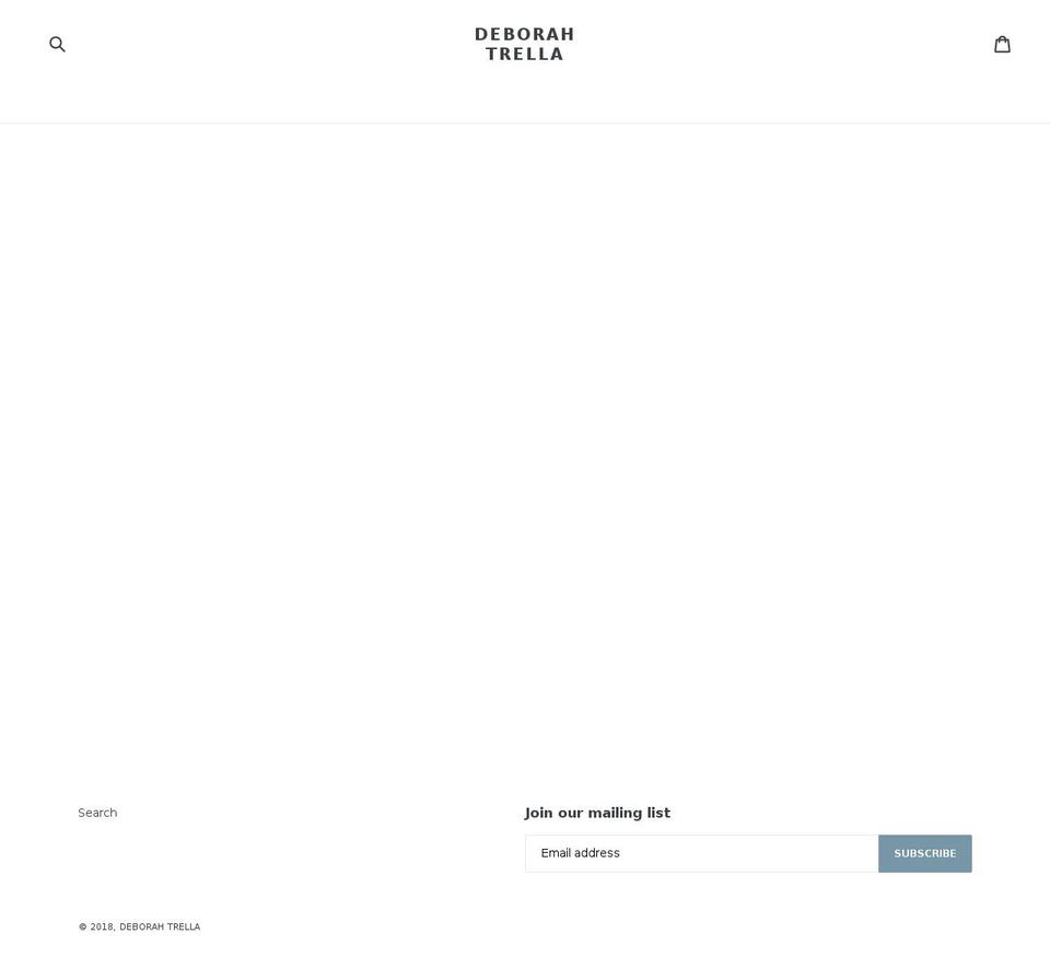 deborahtrella.com shopify website screenshot