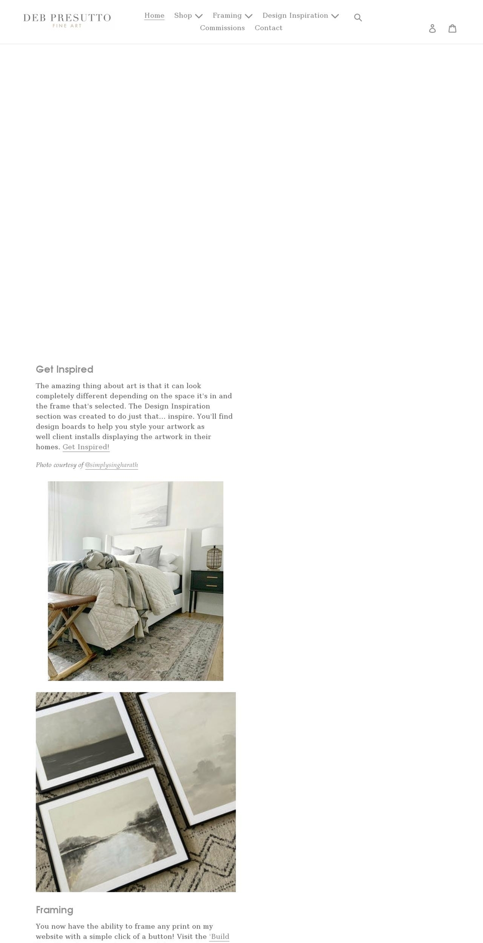 debpresutto.com shopify website screenshot