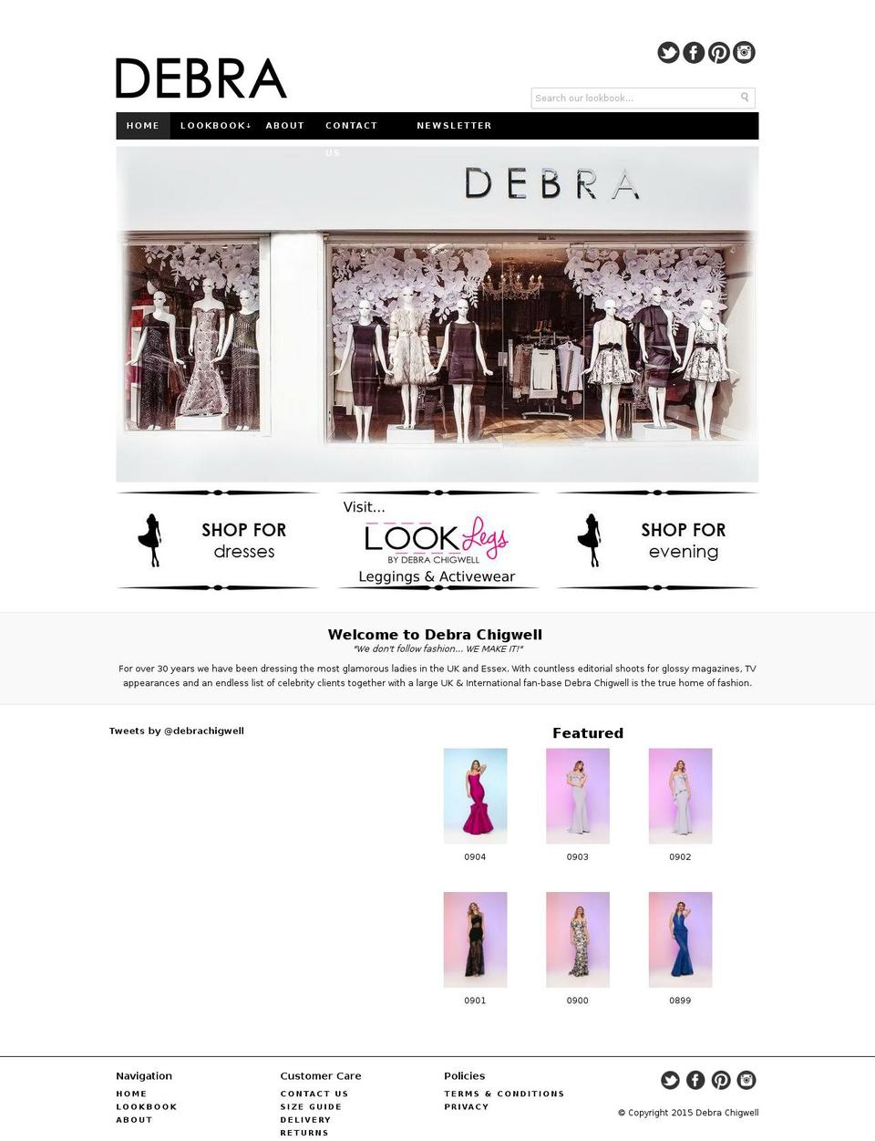 debrachigwell.com — Shopify storefront screenshot
