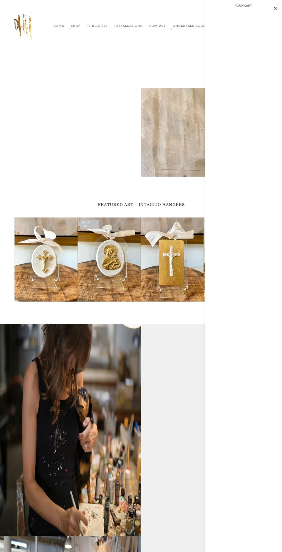 debrahewittart.com shopify website screenshot