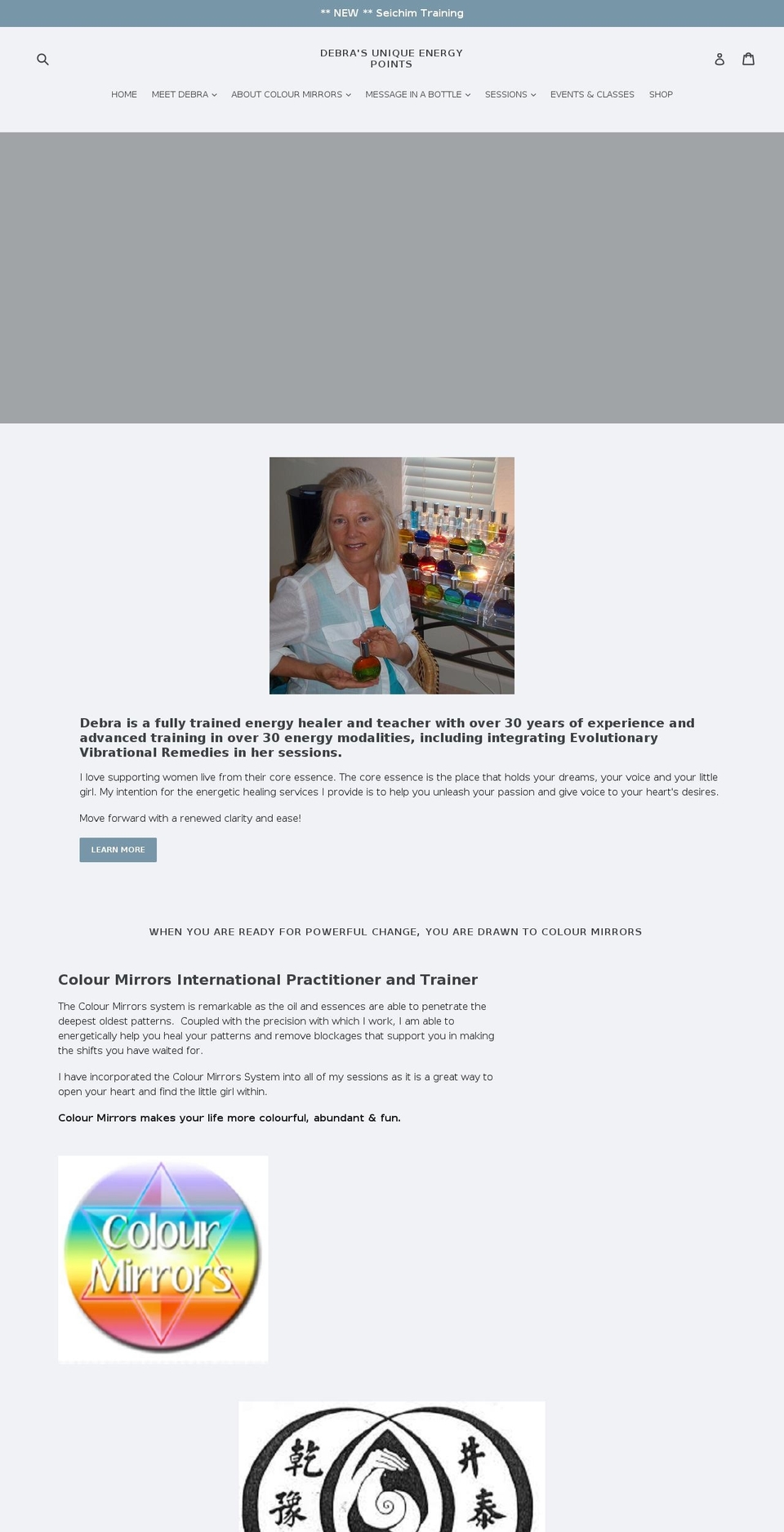 debrasenergypoints.com — Shopify storefront screenshot