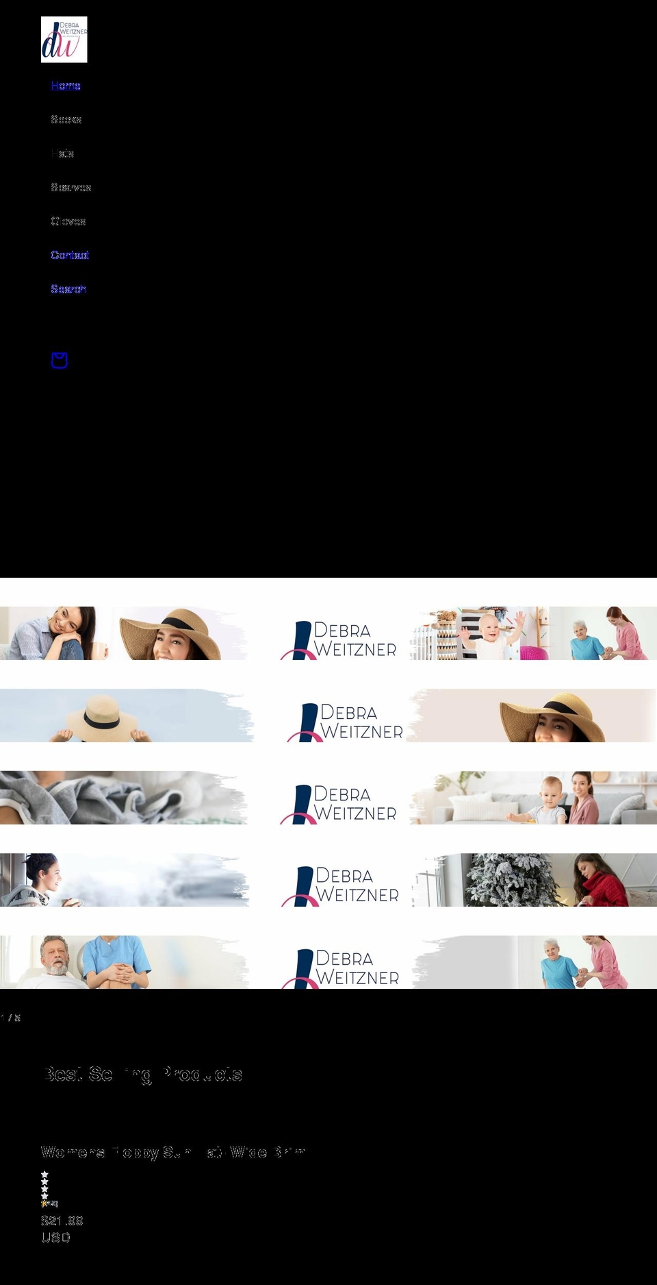 debraweitzner.com shopify website screenshot